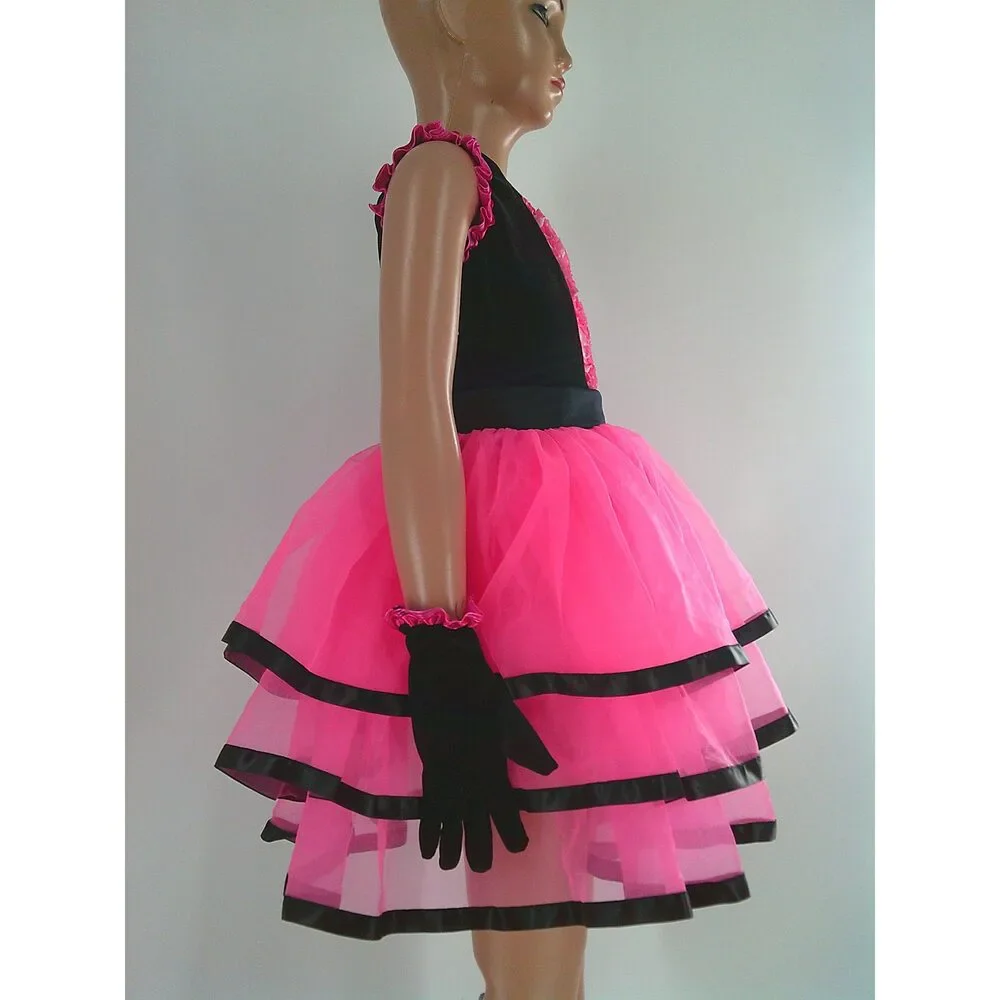 Pre-Owned Dance Costume Revolution RC17118 Medium Child Pink Tutu Jazz Tap
